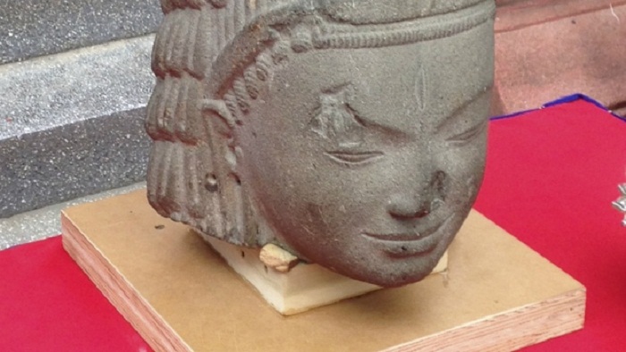 France returns head of Hindu statue taken 130 years ago